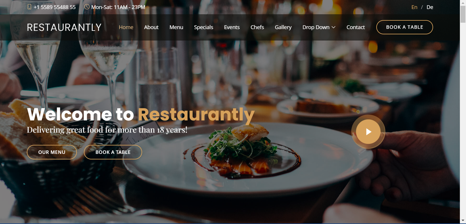 food-restaurant-website